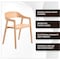 Leisuremod Rivo Collection Elegant Dining Chair in Natural Wood, 4PK RC20NW4 - alternate 2