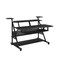 Homeroots 67" Black Wood and Metal Rolling Computer Desk 491535 - alternate 1