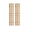 Ekena Millwork Rustic Two Board Joined Board-n-Batten Smooth Faux Wood Shutters (Per Pair), Primed Tan, 11"W x 68"H SHUBJS11X68SMPR - alternate 1