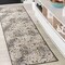 Jonathan Y Duenas High-Low Shabby Damask Cream/Beige/Dark Gray 2 ft. x 8 ft. Indoor/Outdoor Runner Rug SBH110A-28 - alternate 1