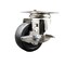 Service Caster 3 Inch 316SS Hard Rubber Wheel Swivel Top Plate Caster with Brake SCC-SS31620S314-HRS-TLB - alternate 1