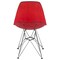 Leisuremod Cresco Plastic Dining Side Chair, Transparent Red CR19TR - alternate 2