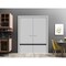 Sartodoors Solid French Double Doors, Planum 0012 Matte Grey and Aluminum Strips, Wood Solid Panel Frame Trims PLANUM0012DD-GRE-4896 - alternate 1