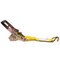 Mytee Products 2inx27ft Self-Tensioning Ratchet Strap with J Hooks - 10,000 lbs BS - Yellow, 10PK RS227WHTGx10 - alternate 2