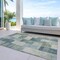 Homeroots 5' X 8' Blue Geometric Washable Indoor Outdoor Area Rug 608263 - alternate 2