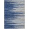 Homeroots 10' X 14' Navy Blue Gray And Ivory Striped Washable Indoor Outdoor Area Rug 597270 - alternate 3
