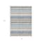 Homeroots 8' X 10' Navy Blue And Beige Striped Washable Indoor Outdoor Area Rug 632230 - alternate 1