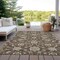 Homeroots 9' X 12' Chocolate Ivory And Gray Moroccan Washable Indoor Outdoor Area Rug 605155 - alternate 2