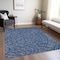 Homeroots 5' X 8' Navy Blue Gray And Ivory Polka Dot Washable Indoor Outdoor Area Rug 599059 - alternate 2
