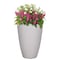 L&G 21.9 in. H X 16 in. D Polyresin Speckle Tall Planter White PVC2016SWI - alternate 3