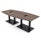 Skutchi Designs Boat Conference Table With Power Unit, 48 in W, 96 in L, Brown HAR-BOT-48x96-DOU.BK-H3041-NA - alternate 1