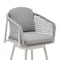 Homeroots 40" Light Gray Metal Swivel Outdoor Counter Height Bar chair with Footrest 571181 - alternate 5
