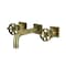 Kingston Brass Double-Handle Wall Mount Bathroom Faucet, Antique Brass KS6123RX - alternate 1