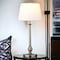 Homeroots 28" Nickel Metal Buffet Lamp With White Empire Shade 524375 - alternate 2