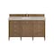 James Martin Vanities Brittany 60" Single Vanity, Pecan w/ 3 CM Siberian Silestone Top 655-V60S-PCN-3SFR - alternate 1