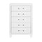 Homeroots 49" White Wood Five Drawer Dresser 564694 - alternate 2