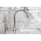 Kingston Brass Widespread Bathroom Faucet with Knurled Handle and Brass Pop-Up, Polished Nickel KS8926KNL - alternate 2