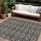 Homeroots 10' X 14' Black And Beige Geometric Washable Indoor Outdoor Area Rug 599609 - alternate 1