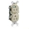 Leviton Straight Blade Receptacle, 5-15R, 15 A, 125V AC, Self-Grounded MT820-I - alternate 1