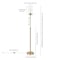 Homeroots 66" Brass Adjustable Torchiere Floor Lamp With Clear Glass Cylinder Shade 523380 - alternate 2
