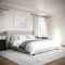 Martha Stewart Kay King Upholstered Platform Bed w/Channel Stitched Wingback Headboard/Cushioned Siderails, Gray TW-3WDB03-K-GY-MS - alternate 2