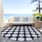 Homeroots 8' Black And Ivory Round Polka Dot Washable Indoor Outdoor Area Rug 595207 - alternate 3