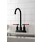 Kingston Brass Double-Handle 4" Centerset Bar Faucet, Matte Black KB8490CKL - alternate 3