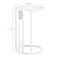 Homeroots 25" White and Gold Faux Marble and Iron Round C Table End Table And USB Port 543902 - alternate 3