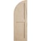 Ekena Millwork Hand Hewn 2 Equal Flat Panel w/Quarter Round Arch Top Faux Wood Shutters, 12W x 60H, 48 Low Side, PR SHUFPQ12X60HHPR - alternate 3