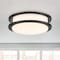 Designers Fountain 12 in. Modern Matte Black Selectable 5 CCT Integrated LED Flush Mount for Bedrooms EV1412C5D-43 - alternate 1