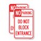 Signmission No Parking Do Not Block Entrance, 18'' X 24'' 2 Signs, Heavy Gauge Aluminum, 2PK A-1824-2PACK-23752 - alternate 1