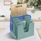 Acrimet 5 Section Incline File Sorter Desk Organizer Rack for Office Desktop Plastic Solid Green 225.6 - alternate 2