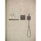 Axor Handshower Holder Softsquare w/ Outlet 5"x5" w/ Handshower and Hose, 2.5 GPM Brushed Black Chrome 49626341 - alternate 2