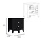 Homeroots 24" Black Wood Two Drawer Nightstand 543673 - alternate 2