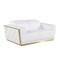 Homeroots 70" White And Silver Italian Leather Loveseat 551603 - alternate 1