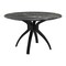 Homeroots 50" Black Faux Marble and Steel Pedestal Base Round Top Dining Table 557694 - alternate 3