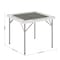 Flash Furniture Silas 34.5 in Square 4-Player White Folding Card Game Table, Gray Playing Surface and Cup Holders DAD-MJZ-88-WHGY-GG - alternate 3