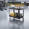 Vevor Foldable Utility Service Cart 3 Shelf 165LBS with Swivel Lockable Wheels JY-UC02C-7849 - alternate 2