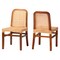 Baxton Studio Caspia MidCentury Modern Walnut Brown Mahogany Wood and Natural Rattan 2Piece Dining Chair Set 211-2PC-12760-ZORO - alternate 1