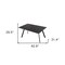 Homeroots 63" Black Sintered Stone and Steel Dining Table 535200 - alternate 3