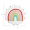 Homeroots 32" White Pink And Yellow Cotton Rainbows Round Youthful Bath Rug 634886 - alternate 2