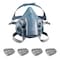 3M Half Mask Respirator Kit: 4 Cartridges Included, Acid Gas (AG), 7500 Series, Bayonet, Size M 3PB40-3AG78 - alternate 1