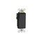 Leviton Wall Switch, 1/2 hp, Rocker, 15 A, Ebony 5691-2E - alternate 1