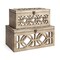 Homeroots 16" Natural and Brown Solid Wood Box 392590 - alternate 2