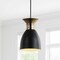 Jonathan Y Edison 5.75" Metal LED Pendant, Black/Brass Gold JYL6136A - alternate 2