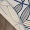 Homeroots 4' Navy Blue And Ivory Round Botanical Leaves Indoor Outdoor Area Rug 546640 - alternate 3