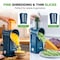 Nutrichef 5 in 1 Cheese Grater & Shredder, Blue NCCHS5BLDBL - alternate 3