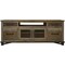 Homeroots 76" Brown Solid Wood Cabinet Enclosed Storage Distressed TV Stand 528722 - alternate 2