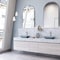 Vigo Sottile Modern Blue Glass 18 in. L x 13 in. W x 4 in. H Rectangular Vessel Bathroom Sink VG07116 - alternate 3