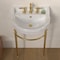 Whitehaus Collection 22 in Console Sink With Semi-Circular Bowl, Single Faucet Drilling, Brass Leg Supports and Overflow WHV022-L32-3H-B - alternate 2